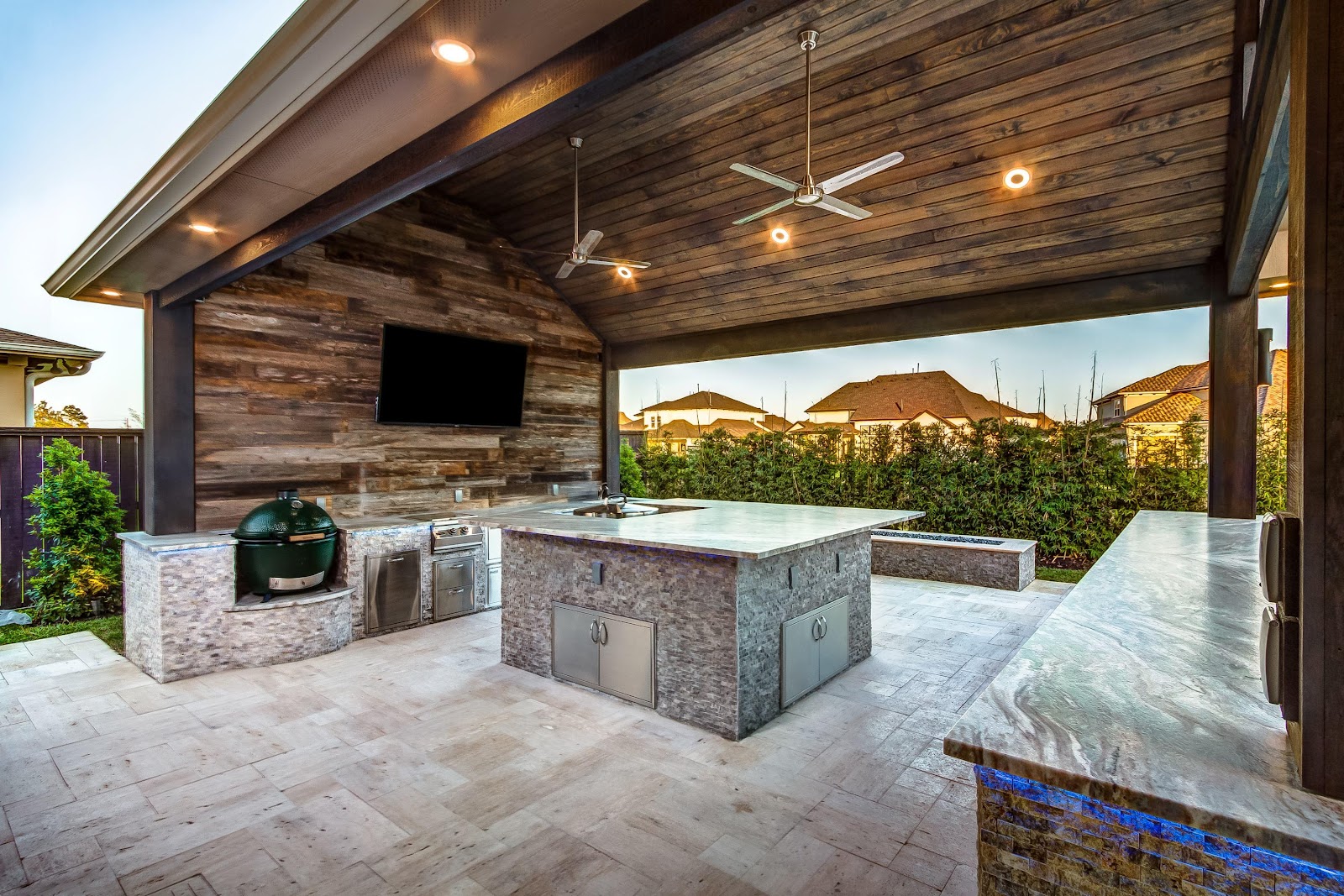 Modern Custom Pool with Spa